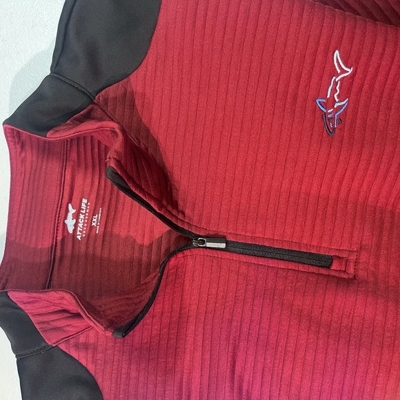 Attack Life by Greg Norman Men's 1/4 Zip Pullover XXL Red/Black Golf EUC - Picture 1 of 7